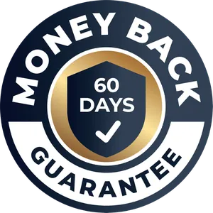60 days money-back guarantee seal